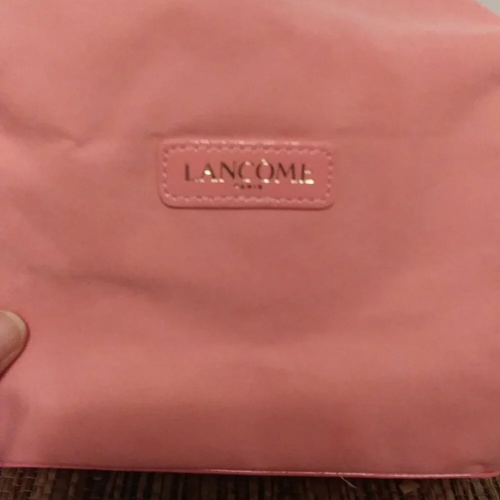 💅 LANCOME Pink Ribbon Makeup Bag  NWOT Travel Vanity Flex  Coquette-Core Cutie